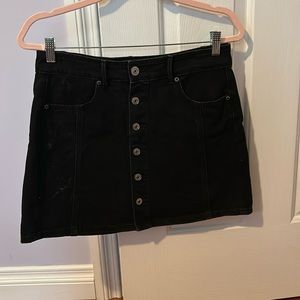 American Eagle Black Denim Skirt